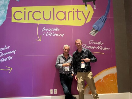 Sam Boduch from ESG and Joel Makower from GreenBiz at Circularity '22